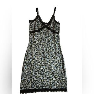 H&M Black Floral Chemise with Lace